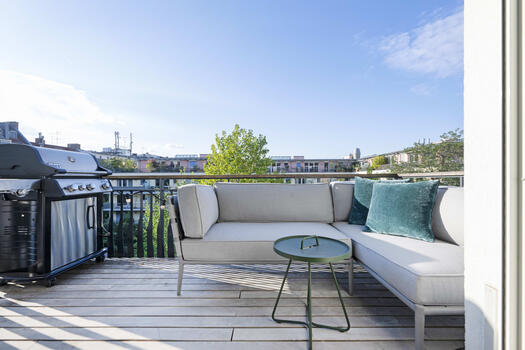 Charming west-facing balcony