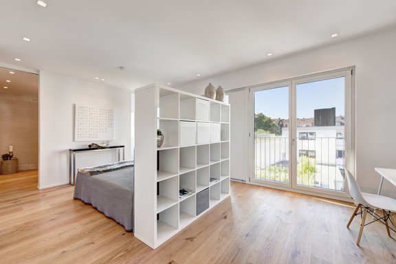 Sleeping and working area