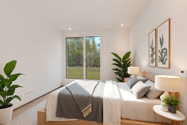 Ruhiges Masterschlafzimmer (visualisiert)