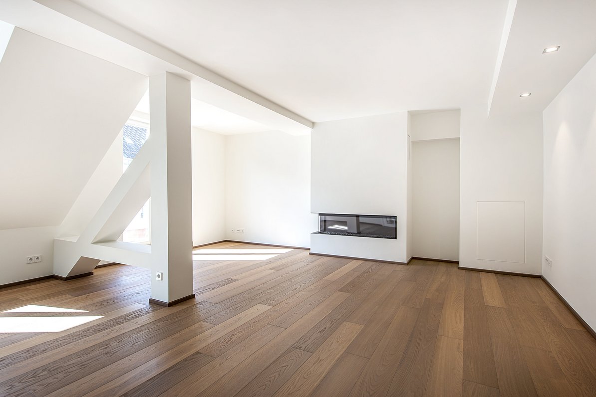 Living area with gas fireplace