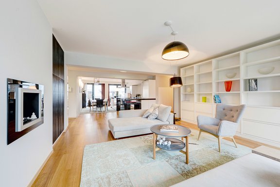 Large living and dining area