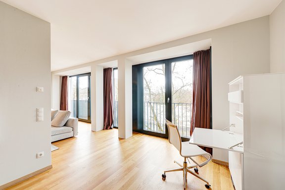 Living room workspace