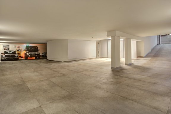 Elegant underground parking garage