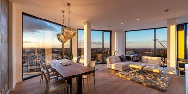 Luxurious city apartment on the 14th floor with magnificent views