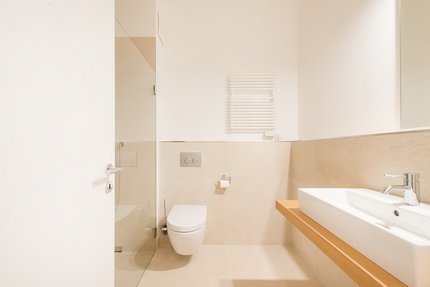 Puristically designed bathroom