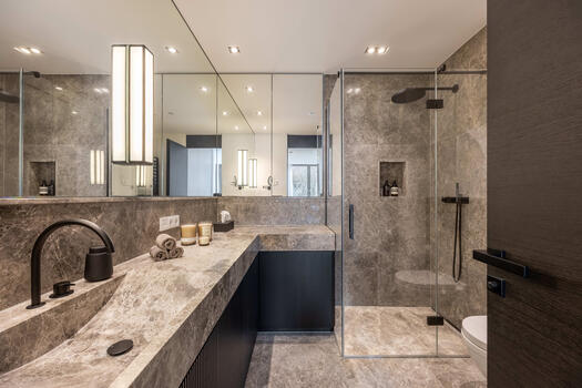 Master Bathroom with Natural Stone