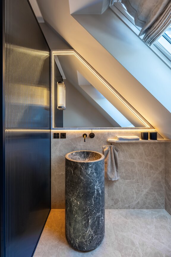 Elegant Natural Stone Shower Room