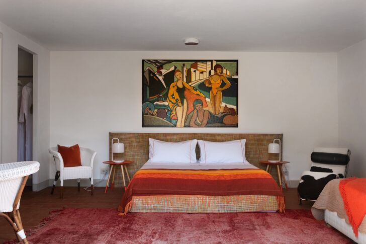 Schlafzimmer im Poolhaus