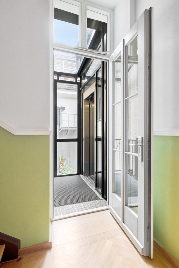 Old building with elevator