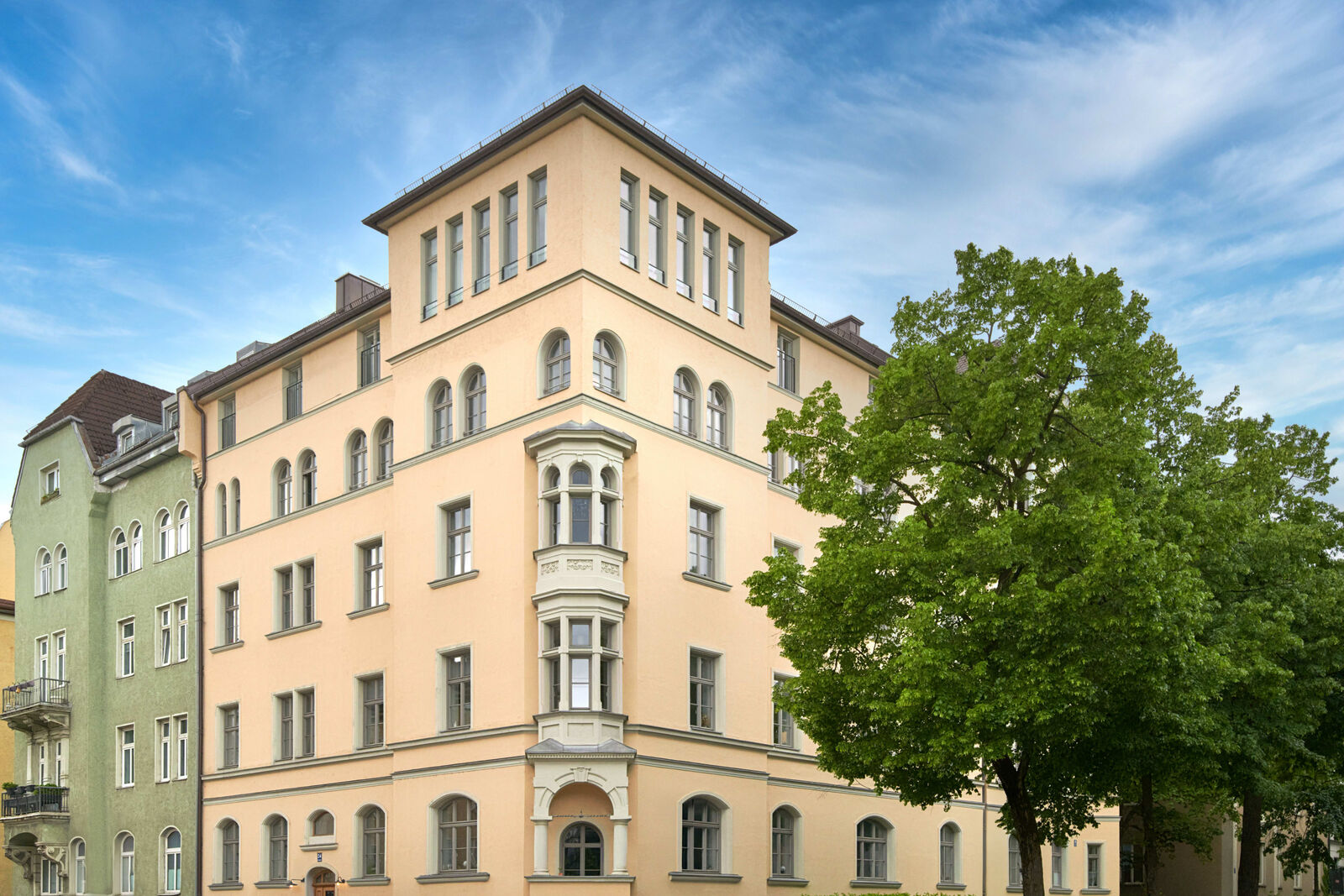 Denkmalgeschütztes Eckgebäude