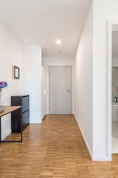 Hallway with plenty of storage space