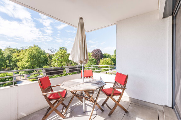 Balcony facing south