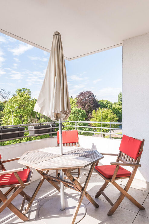 Balkon in Südausrichtung