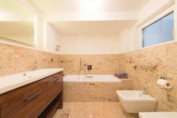 Master bathroom with modern equipment