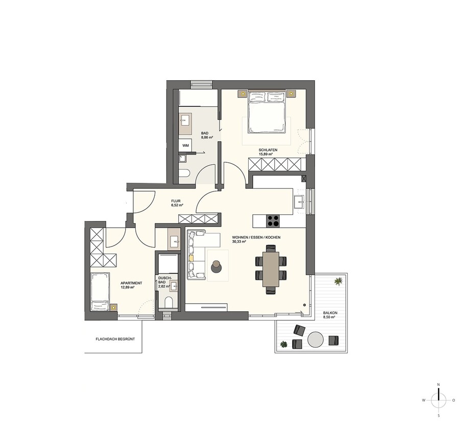 Grundriss OG - Wohnung 4