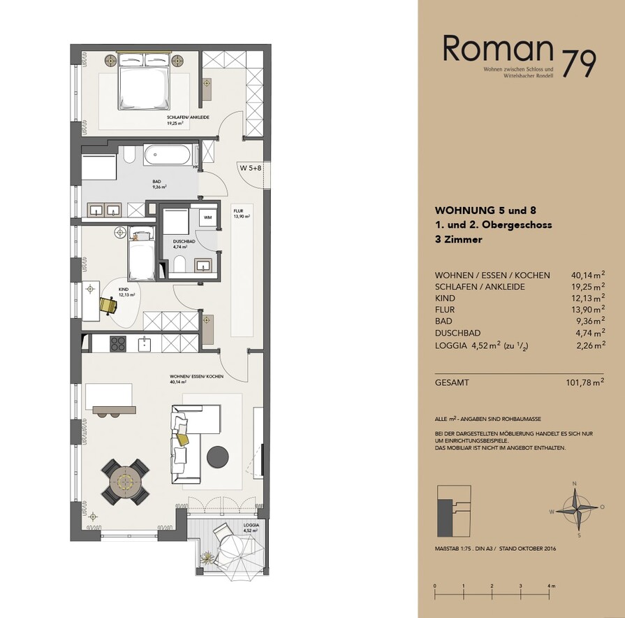 Grundriss Wohnung 5 und 8