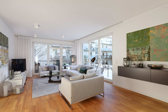 Wohnbereich mit Süd-West-Balkon