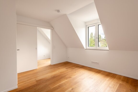 Bedroom with walk-in closet