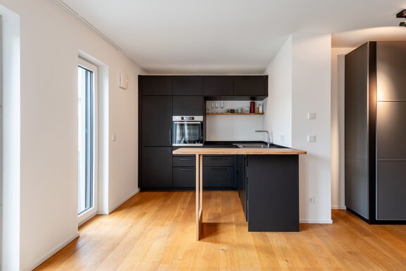 Open-concept kitchen and living room