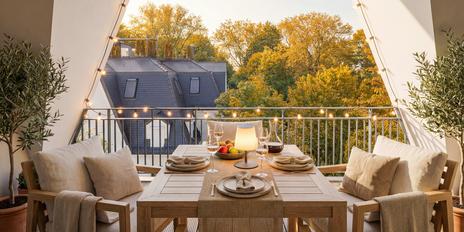 Modern elegance: 4-room apartment with west-facing loggia and sweeping views of the countryside