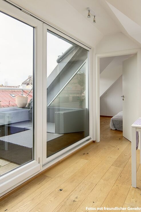 Blick auf die Dachterrasse