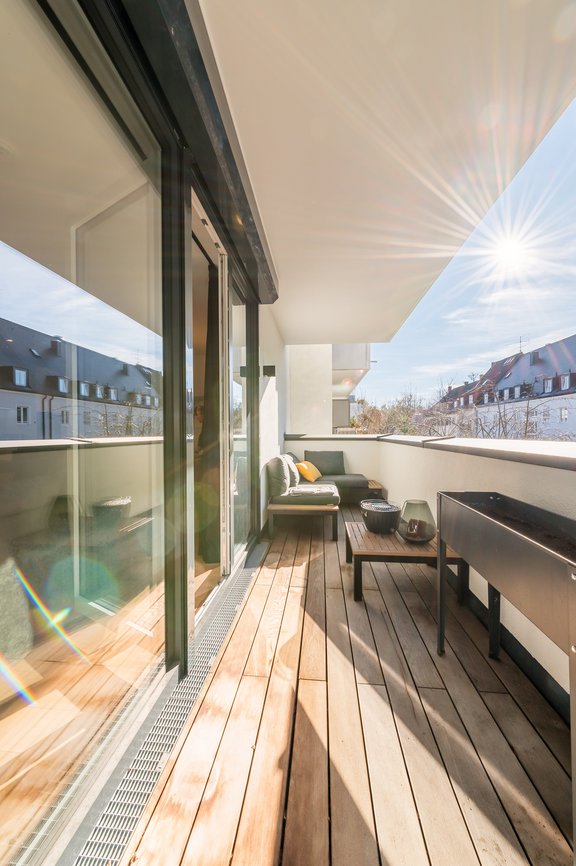 Balkon mit Süd-Ausrichtung