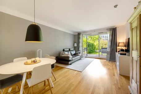 Modern, ideally cut 3-room garden apartment