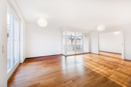 Living room and adjoining study