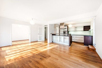 Open kitchen to the living area