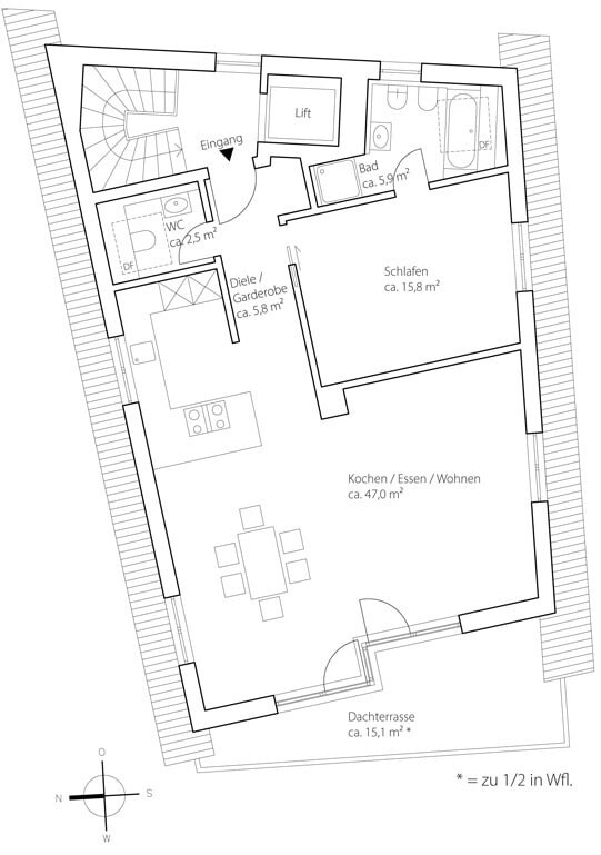 Grundriss Dachgeschoss