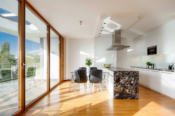 Atemberaubende Glasfronten