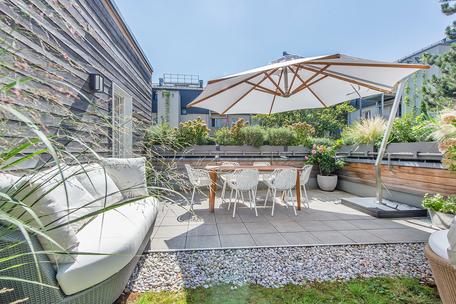 Moderne, neuwertige 3-Zimmer-Dachterrassen-Wohnung in innovativem Passivhaus