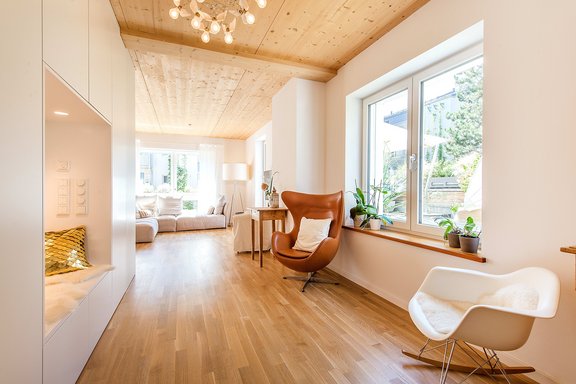 Transition from the hallway to the living area