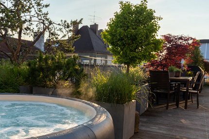Dachterrasse im Sommer