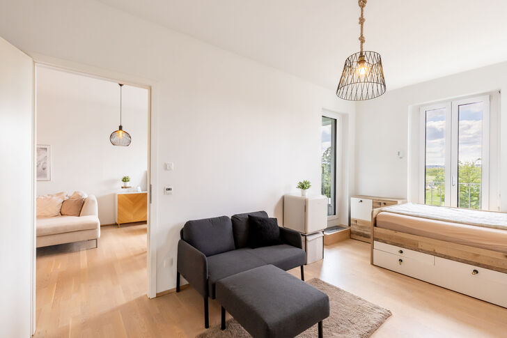 Insgesamt drei Schlafzimmer