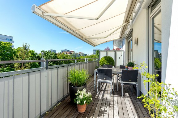 Dachterrasse nach Süd-Westen