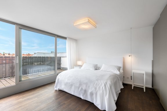 Schlafzimmer zum Innenhof