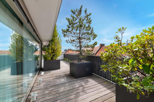 Roof terrace with view