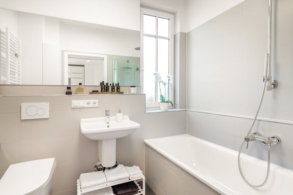 Zeitlos, modernes Bad