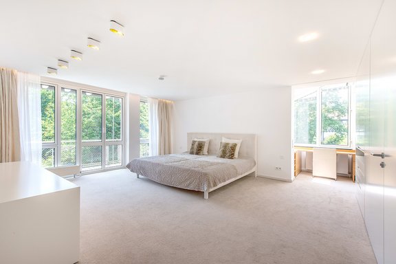 Newly designed master area on the upper floor