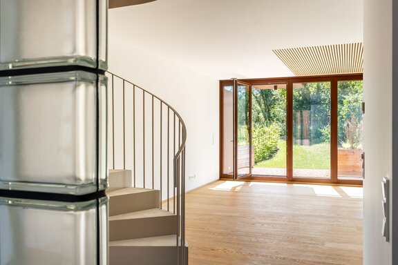 Light-Filled Living and Dining Area