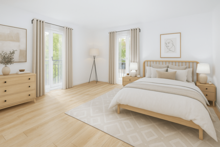 Bedroom (virtually furnished)