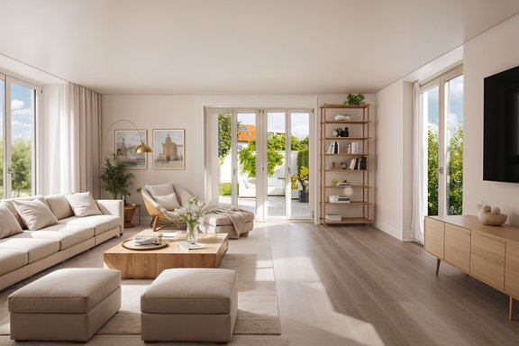 Living area (virtually furnished)