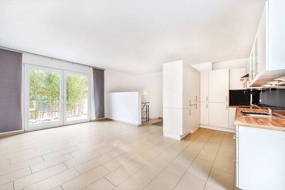 Küchen- und Wohnbereich der Einliegerwohnung