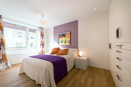 Bedroom with adjoining dressing room