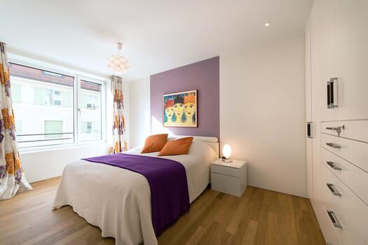 Bedroom with adjoining dressing room