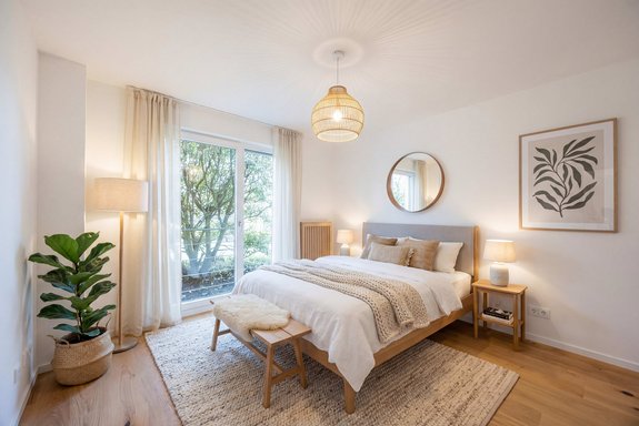 Schlafzimmer (virtuell möbliert)