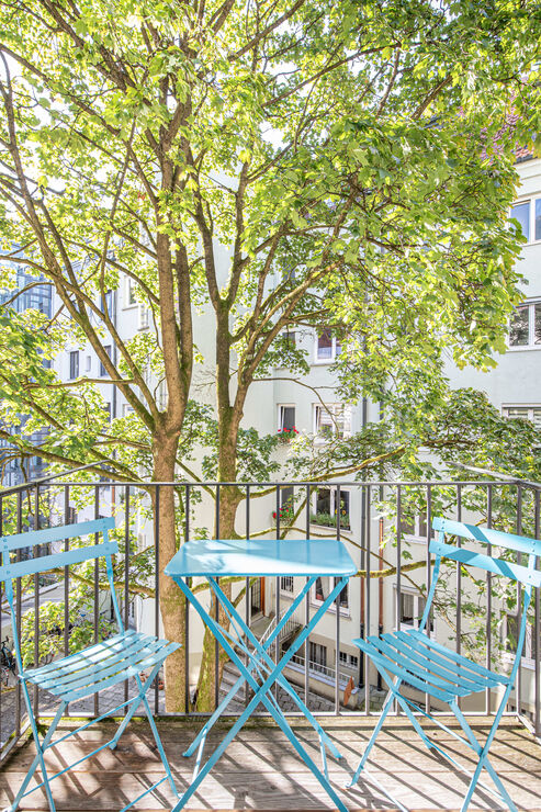 Balkon mit Westausrichtung