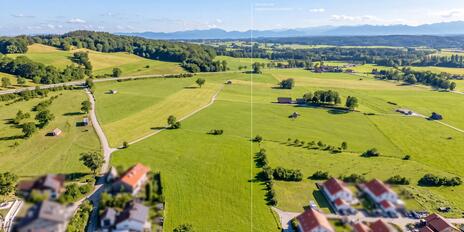 Naturnahe Traumlage Nähe Ammersee: Baugrundstück von 1.000 m² für ein Doppelhaus mit Bergblick