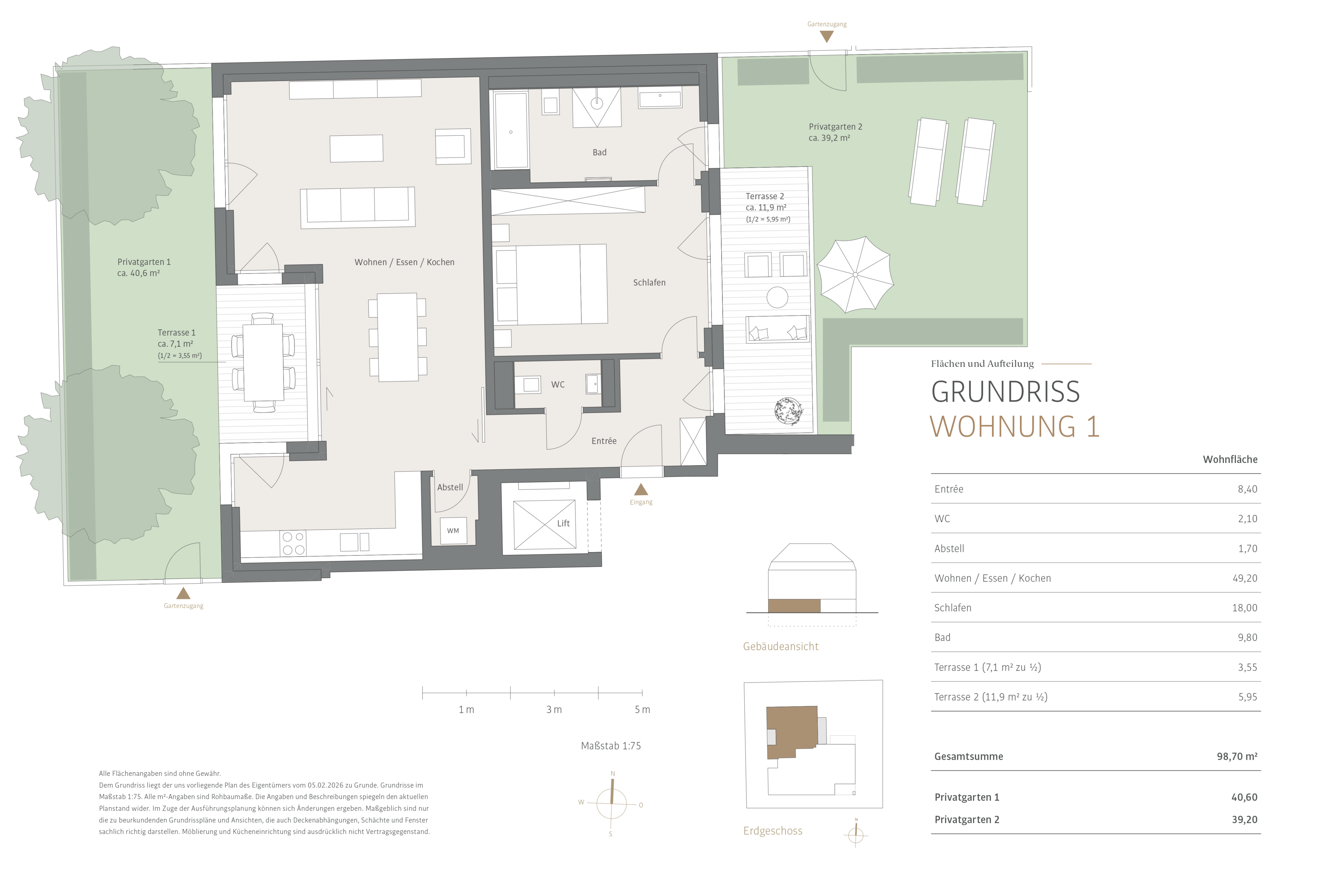 Grundriss Wohnung 1